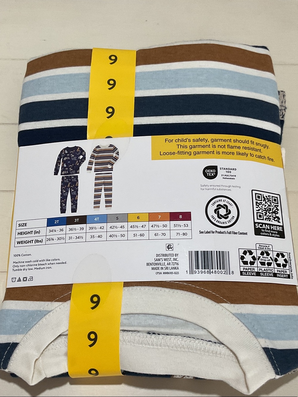 Member's Mark Boys Organic Cotton Dog Print Pajama Set - Navy - Picture 2 of 3